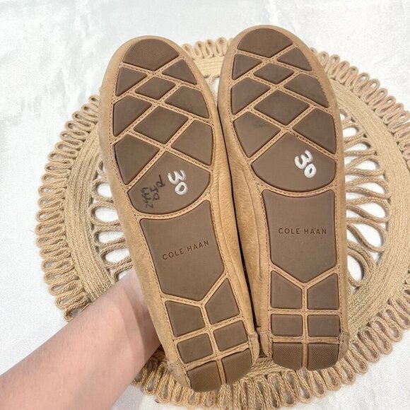 NWOT Cole Haan Women's Evelyn Bow Drivers Birch-Beige-Nubuck Size 11B - Picture 8 of 9